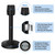 Door Stopper 6 Inch Long Door Stop Black Wall Mount Door Stopper Solid Rigid, No Odor Rubber Tip, Mute, Heavy Duty Rubber Nickel Doorstop, Brushed Satin Door Holder