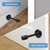 Door Stopper 6 Inch Long Door Stop Black Wall Mount Door Stopper Solid Rigid, No Odor Rubber Tip, Mute, Heavy Duty Rubber Nickel Doorstop, Brushed Satin Door Holder