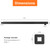 HarJue Shower Arm, Rain Shower Head Extension Extender, With Flange and Teflon Tape, Made of Thicken Stainless Steel for Bathroom Rainfall Shower (20 Inch, Matte Black)