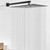HarJue Shower Arm, Rain Shower Head Extension Extender, With Flange and Teflon Tape, Made of Thicken Stainless Steel for Bathroom Rainfall Shower (20 Inch, Matte Black)