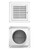 QWORK 4" Louvered Vent Cover, 4 Pcs Covers for Outdoor Dryer Vent Exhaust Air Covers (white)