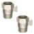Hibbent All Metal 2 Pack Shower Head Flow Control Valve, G1/2 Brass Shut-off Valve with Metal Handle Lever, Shut OFF Water Flow Control Regulator for Handheld Shower, or Bidet Sprayer, Brushed Nickel