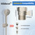 Hibbent All Metal 2 Pack Shower Head Flow Control Valve, G1/2 Brass Shut-off Valve with Metal Handle Lever, Shut OFF Water Flow Control Regulator for Handheld Shower, or Bidet Sprayer, Brushed Nickel