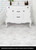 FloorPops 9" x 10.4" Milena Peel & Stick Hexagon Vinyl Floor Tiles (10 Tiles), (4.5 sqft/Carton), Gray
