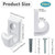 24 Pack Wire Shelf Clips, White Down Wall Clips for Closet Shelves