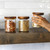 Mason & Fable Ribbed Glass Jar with Wooden Lid 17oz, Set of 3 | Airtight Fluted Storage Canisters for Food, Tea, Coffee, Candy/Spice | Organization Canisters for Home & Kitchen