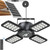 Solar Pendant Light Outdoor Indoor, 4 Heads Shed Light with Remote & Sensor