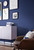 Safiyya Blue Silk Peel and Stick Wallpaper Textured Dark Blue Contact Paper Removable Wallpaper Silk Decorative Self Adhesive Wall Paper Vinyl Rolls 118"x 17.3"