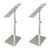 VIDAYA Silver Shoe Display Stand, Stainless Steel Shoe Display Risers Stand