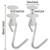 Curtain Carriers Glide ZZLZX 12 Sets Button Carrier Sliders with Metal Hook for Curtain Tracks, Shower Curtain Carriers Rollers and Hooks