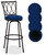 Deisy Dee 4PCS Round Bar Stool Seat Covers Stretch Round Chair Covers for 13-16 Inch Stool Chair (Navy)