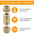 Timsec 8/5 Inch AC Copper Pipe Extension Connector for Line Repair