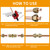 Timsec 1/2 Inch AC Copper Pipe Extension Connector for Line Repair