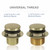 HIDROP Brushed Gold Bathtub Drain Assembly Kit, 2-Hole Overflow Faceplate