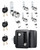 Naissian Camper Door Lock + 1-1/8" RV Stroage Cam Lock Set,Deadbolt Lock for Entry Side Door Lock with Handle, Travel Trailer Security Door Latch, Black,Pack of 1+ 5 Cam Locks,6 Keyed Alike