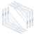 Heavy Duty Shelf Brackets, 12 x 8 Inch White Metal L Brackets, 6 Pack