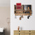 Key Holder for Wall, Mail Organizer Wall Mount with Key Hooks and Wallet Holder, Sunglasses Storage and Dog Leash Hanger, Decorative with 4 Double Hooks and Chalkboard