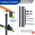 UOKRR 2 Step Handrails for Outdoor Steps, Metal Wood Grain Hand Rails