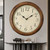 CHIRAY 16-Inch Solid Wood Silent Non-Ticking Decorative Wall Clock with Large Arabic Numerals Battery Operated Analog Retro Clock for Living Room, Kitchen, Bedroom