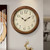CHIRAY 16-Inch Solid Wood Silent Non-Ticking Decorative Wall Clock with Large Arabic Numerals Battery Operated Analog Retro Clock for Living Room, Kitchen, Bedroom