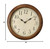 CHIRAY 16-Inch Solid Wood Silent Non-Ticking Decorative Wall Clock with Large Arabic Numerals Battery Operated Analog Retro Clock for Living Room, Kitchen, Bedroom