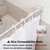Adhesive Shower Curtain Rod Holder, 6 Pack Curtain Rod Bracket with Adhesive Pieces No Drilling Spring Tension Rod Retainer for Bathroom Kitchen Bookshelf| Rod End Diameter Within 0.86inch
