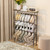 JZM Shoe Rack Storage, Narrow 4 Tier Metal Shoe Storage Shelf, Free Standing Shoe Racks, Space Saving Shoe Rack Organizer for Entryway, Hallway, Bedroom, Living Room(12-16 Pair)