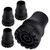 Abnaok 4-Pack Rubber Cane Tips 3/4 Inch Heavy Duty Walking Cane Tips, Black Sturdy Replacement Cane Tip for Seniors Walking Stick, Safety Cane Crutch Accessories