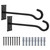 QIEGL 10inch Metal Plant Hangers, Heavy Duty, Black, 2pack