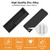 MOROBOR Zinc Alloy Flush Pull Handles, 2pcs Embedded Sliding Door Handle with Hidden Screws, 7.95'' Modern Simple Door Pull Handle for Sliding Barn Drawer Cupboard Wardrobe/Matte Black
