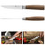 kangdelun 6-Piece Steak Knife Set, 4.5" Serrated Steak Knives, 50Cr15MoV High-Carbon Stainless Steel, 58±2 HRC Ultra Sharp, Brown Natural Ash Wood Handle, Gift Box for Wedding, Housewarming, Holiday