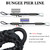 2PCS Fender Lines 2 Feet Premium Bungee Boat Lines with 316 Stainless Clip for Boat Bumper/Boat Fender Boat Accessories for Mooring for Jet Ski, SeaDoo, Yamaha WaveRunner Dinghy (Black, 2 Feet)