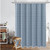BTTN Extra Long Boho Farmhouse Linen Heavy Duty Shower Curtain, 72x96, Blue
