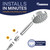 HammerHead Metal Shower Head Shut Off Valve, Shower Head Flow Restrictor