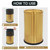 JINYCOME Brushed Gold Bathroom Trash Can with Swing Lid 8Gallon,Stainess Steel Rectangle Garbage Can Wastebaskets for Kitchen Home Office Restaurant Commercial Using (Gold 2)