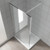 Shower Door Bar Support Rod, 27-47 Inch Adjustable Length, for 5/16"(8mm) 3/8"(10mm) Thick Frameless Glass Door, Brushed Nickel Silver Finsh with Square End, Glass to Wall Connection