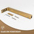 LukLoy Fixed Glass Shower Panel Wall to Glass Support Bar, Frameless Glass Clamp L Shape Stabilizer Mounting Bracket, No-Drill-in-Glass. (Glass on Right, Gold)