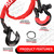 2.5FT UTV ATV Recovery Strap 19400LBS with Winch Hook and D-Ring Shackle, Synthetic Tow Rope Premium Mudding Accessories