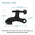 24 Pack Hinge Pin Black Door Stopper, Adjustable Heavy Duty Hinge Pin Door Stop with Black Rubber Bumper Tips