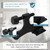 24 Pack Hinge Pin Black Door Stopper, Adjustable Heavy Duty Hinge Pin Door Stop with Black Rubber Bumper Tips