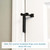24 Pack Hinge Pin Black Door Stopper, Adjustable Heavy Duty Hinge Pin Door Stop with Black Rubber Bumper Tips