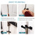 24 Pack Hinge Pin Black Door Stopper, Adjustable Heavy Duty Hinge Pin Door Stop with Black Rubber Bumper Tips