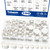 Tnisesm 190Pcs 9 Sizes Nylon Plastic Hole Plugs 1/5" 1/4" 5/16" 3/8" 1/2" 5/8" 3/4" 7/8" 1"Round Drill Hole, Flush Type Panel Knockout Locking Plugs,Screw Covers for Furniture Cabinet Insert End Caps