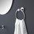 Round Towel Ring Brushed Nickel, SUS304 Stainless Steel Hand Towel Holder Wall Mounted for Bathroom