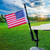 10L0L Golf Cart Flagpole Kit with 12x18" American Flag, Universal Fit for Club Car, EZGO, Yamaha Golf Cart, Adjustable Black Stainless Steel Pole Mount, Golf Cart Flag Holder Accessories