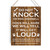 Do Not Knock or Ring Door Bell Sign Dog Lovers Signs Wall Decor Rustic Do Not Knock or Ring Doorbell Dogs Will Bark Wooden Hanging Sign Decoration for Home Door 8 x 10