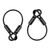 Lovelysp 12 Inch Heavy Duty Steel Loop Cable Braided Safety Cable Wire with Double Looped Ends for Outdoor Travel Home Hanging Transport 5mm Thickness -4PCS