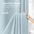 BTTN Long Linen Textured Waterproof Shower Curtain Set, 72x84, Fog Blue