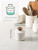 DOWAN French Butter Crock for Countertop, Ceramic Butter Dish with Waterline, Porcelain Butter Container for Spreadable Soft Butter, French Butter Dish with Lid, Grey