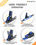 Strapinno Retractable Ratchet Straps - 1 in x 4 ft Heavy Duty Adjustable Boat Transom Tie Down, 2PCS, 2400lbs Breaking Strength, Safety S Hooks, for Boat, Jetski, Seadoo, Waverunner, and PWCs (Blue)